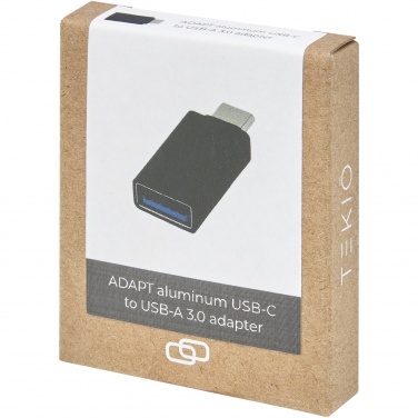 Logotrade Geschäftsgeschenke das Foto: ADAPT USB C auf USB A 3.0 Adapter aus Aluminium