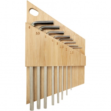 Logotrade werbemittel das Foto: Allen Inbusschlüsselsatz aus Bambus