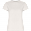 Golden T-Shirt für Damen, Vintage Weiß