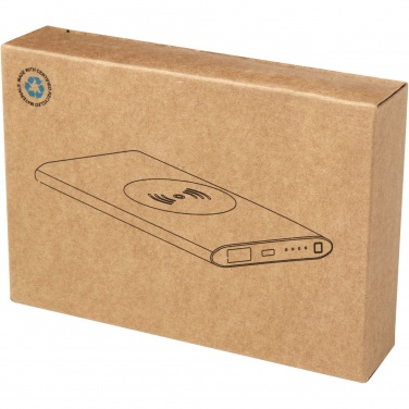 Logotrade Werbegeschenke das Foto: Juice 4000 mAh Typ-C kabellose Powerbank aus recyceltem Aluminium 