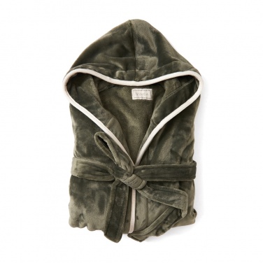 Logotrade Werbegeschenke das Foto: VINGA Louis Luxus Plüsch GRS rPET Bademantel Größe S/M