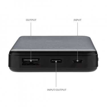 Logotrade werbemittel das Foto: 5.000mAh 5W Wireless Powerbank aus RCS recyceltem Kunststoff