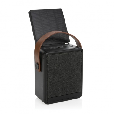 Logotrade werbemittel das Foto: Skywave 12W Solar-Lautsprecher aus RCS recyceltem Kunststoff