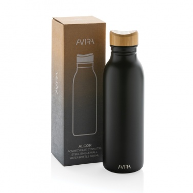 Logotrade Geschäftsgeschenke das Foto: Avira Alcor 600ml Wasserflasche aus RCS rec. Stainless-Steel