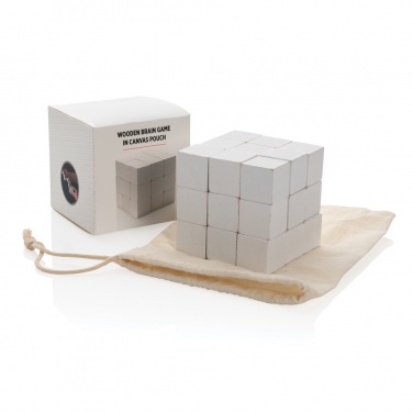 Logotrade Werbegeschenke das Foto: Geschicklichkeitsspiel aus Holz im Canvas-Etui