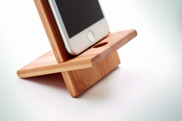 Logotrade werbemittel das Foto: Smartphone Halter Bambus WHIPPY