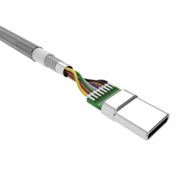 Logotrade Werbegeschenke das Foto: Nylon-Datenübertragungskabel LK30 Typ - C Quick Charge 3.0