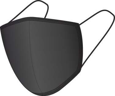 Logotrade Firmengeschenke das Foto: BLACK-BLACK Baumwollmaske 140116500