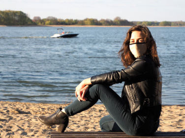 Logotrade werbemittel das Foto: MARS PRO Baumwollmaske (Größe M) mit Tasche und HEPA-Filter 1380165