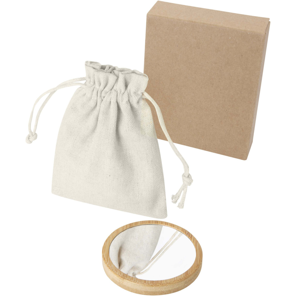 Logotrade werbemittel das Foto: Lustre Spiegel aus Bambus