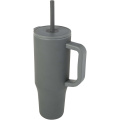 Brady 900 ml RCS-zertifizierter Isolierbecher mit Silikon Trinkhalm, Grau