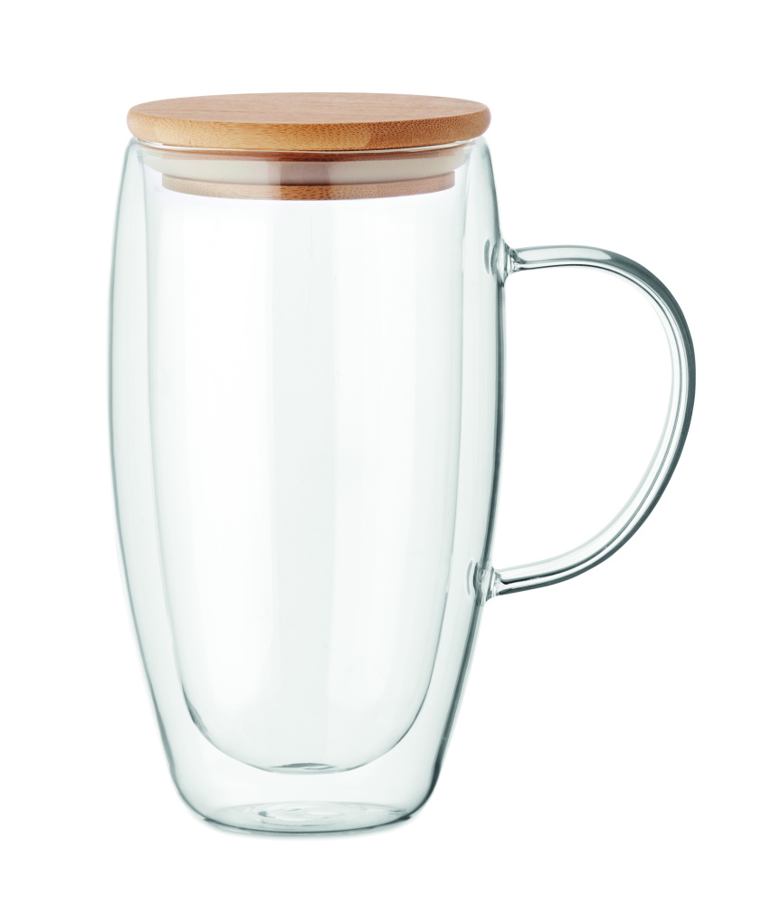Logotrade werbemittel das Foto: Doppelwandiger Glasbecher 450ml