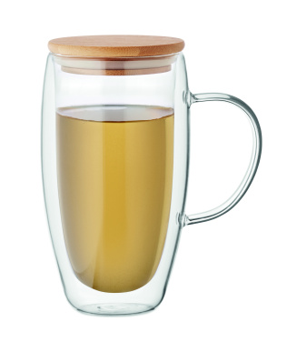 Logotrade werbemittel das Foto: Doppelwandiger Glasbecher 450ml