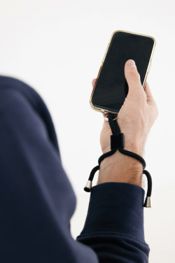Logotrade Geschäftsgeschenke das Foto: CarryLoop verstellbares Handy-Armband aus RCS rec. PET
