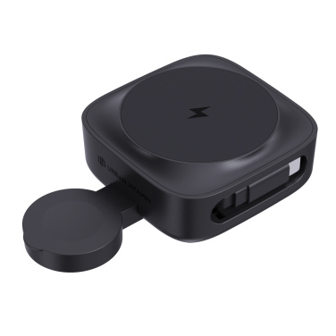 Logotrade Werbeartikel das Foto: Urban Vitamin Goleta 2-in-1 15W Magnetic Wireless Charger