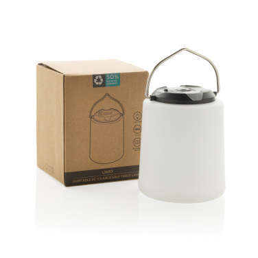 Logotrade Firmengeschenke das Foto: Limio tragbare wiederaufladbare Tischlampe aus RCS rec. ABS