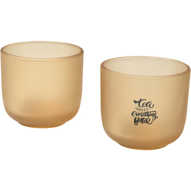 Logotrade Werbegeschenke das Foto: Mal 200 ml Glasbecher – 2er-Set