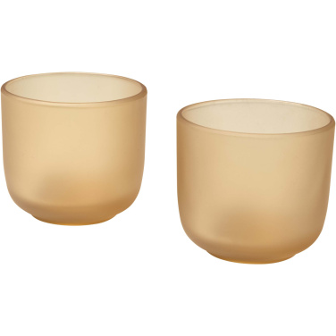 Logotrade Firmengeschenke das Foto: Mal 200 ml Glasbecher – 2er-Set