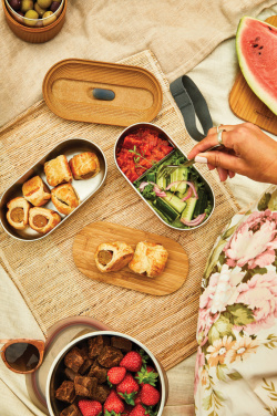 Logotrade Werbeartikel das Foto: Black+Blum Stainless Steel Double Bento Box
