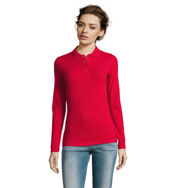 Logotrade Werbeartikel das Foto: PERFECT DAMEN LSL POLO  180