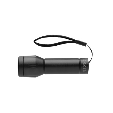 Logotrade Geschäftsgeschenke das Foto: Flara USB-aufladbare Taschenlampe aus RCS recyceltem ABS