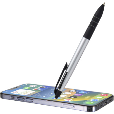 Logotrade werbemittel das Foto: Trine 3-Farben RCS recycelter Kugelschreiber mit Stylus