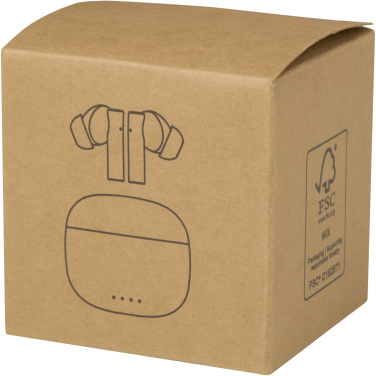 Logotrade Werbegeschenke das Foto: Alterf True Wireless Bluetooth® Headset aus recyceltem Kunststoff mit Silikon-Ohrstöpseln
