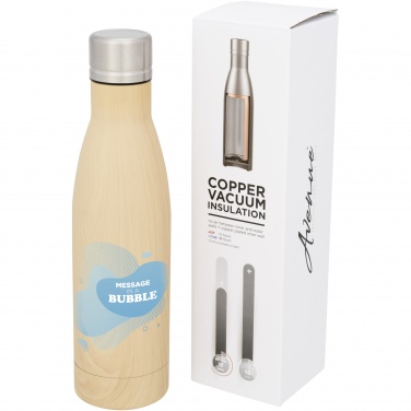 Logotrade business gift image of: Vasa 500 ml wood-look copper vacuum insulated bottle
