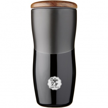 Logo trade promotional giveaways image of: Double-walled ceramic tumbler Reno 370 ml