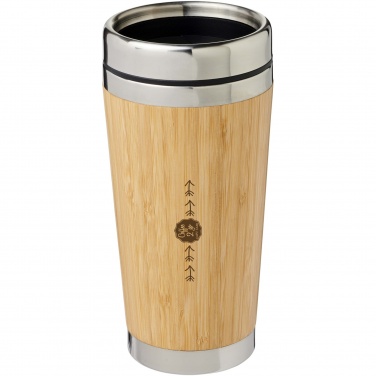 Logotrade advertising product image of: Bambus 450 ml tumbler with bamboo outer