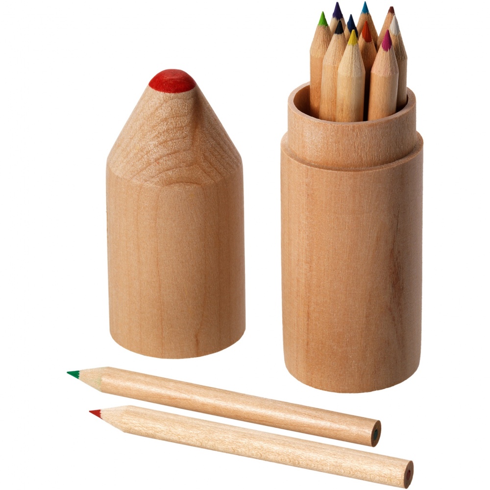 Logo trade business gifts image of: Bossy 12-piece coloured pencil set
