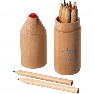 Logo trade promotional giveaways picture of: Bossy 12-piece coloured pencil set