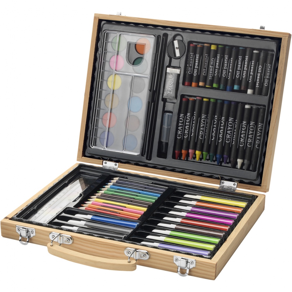 Logo trade corporate gifts picture of: Rainbow 67-piece colouring set