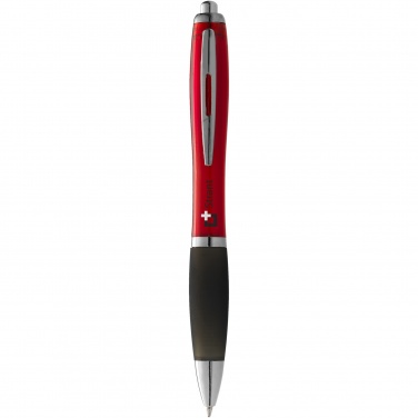 Logo trade promotional items image of: Nash ballpoint pen coloured barrel and black grip