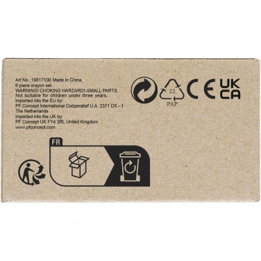 Logo trade promotional merchandise photo of: Ayo 6-piece coloured crayon set