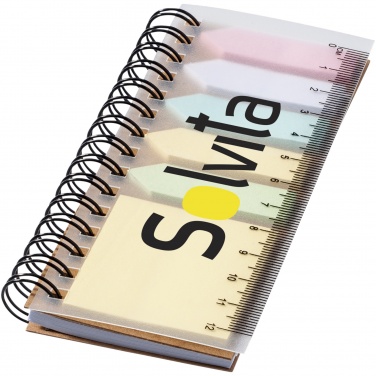 Logotrade advertising product image of: Spinner spiral notebook with coloured sticky notes