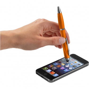 Logo trade promotional giveaways picture of: Nash stylus ballpoint pen with coloured grip
