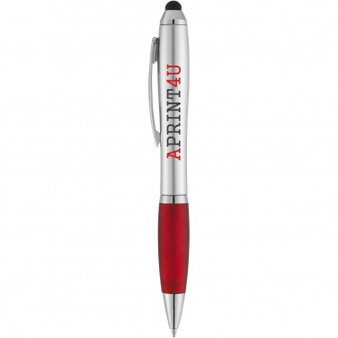 Logo trade promotional giveaway photo of: Nash stylus ballpoint with coloured grip