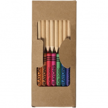 Logo trade promotional item photo of: Lucky 19-piece coloured pencil and crayon set