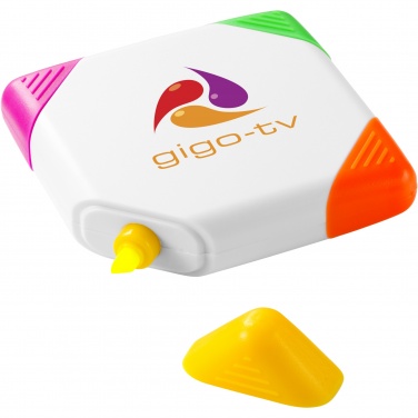 Logotrade promotional product picture of: Trafalgar square-shaped 4-colour highlighter