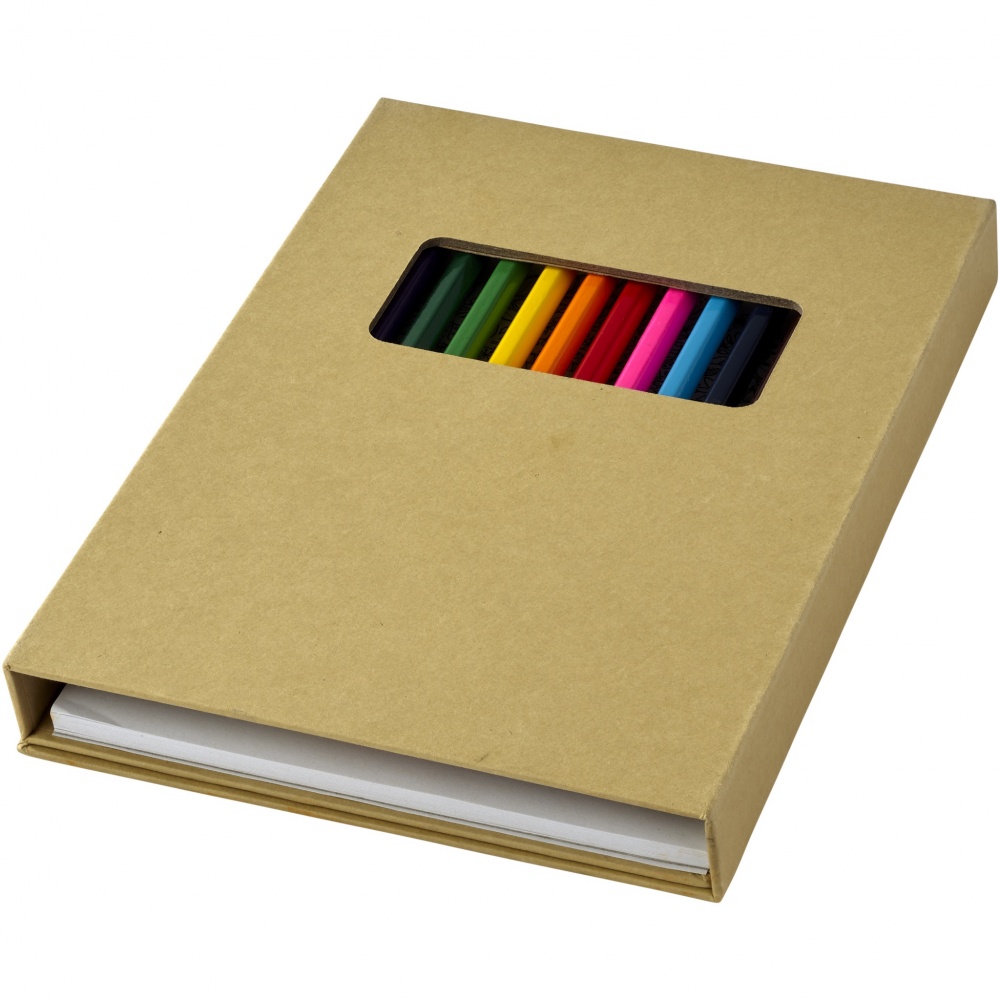 Logo trade business gifts image of: Pablo colouring set with drawing paper