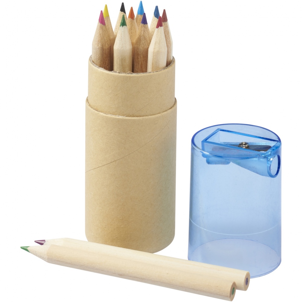 Logotrade promotional item picture of: Hef 12-piece coloured pencil set with sharpener