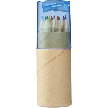 Logo trade promotional items picture of: Hef 12-piece coloured pencil set with sharpener