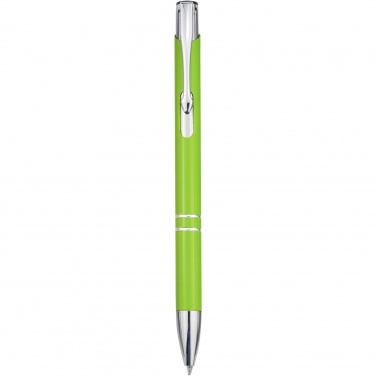 Logo trade corporate gifts image of: Moneta aluminium click ballpoint pen (blue ink)