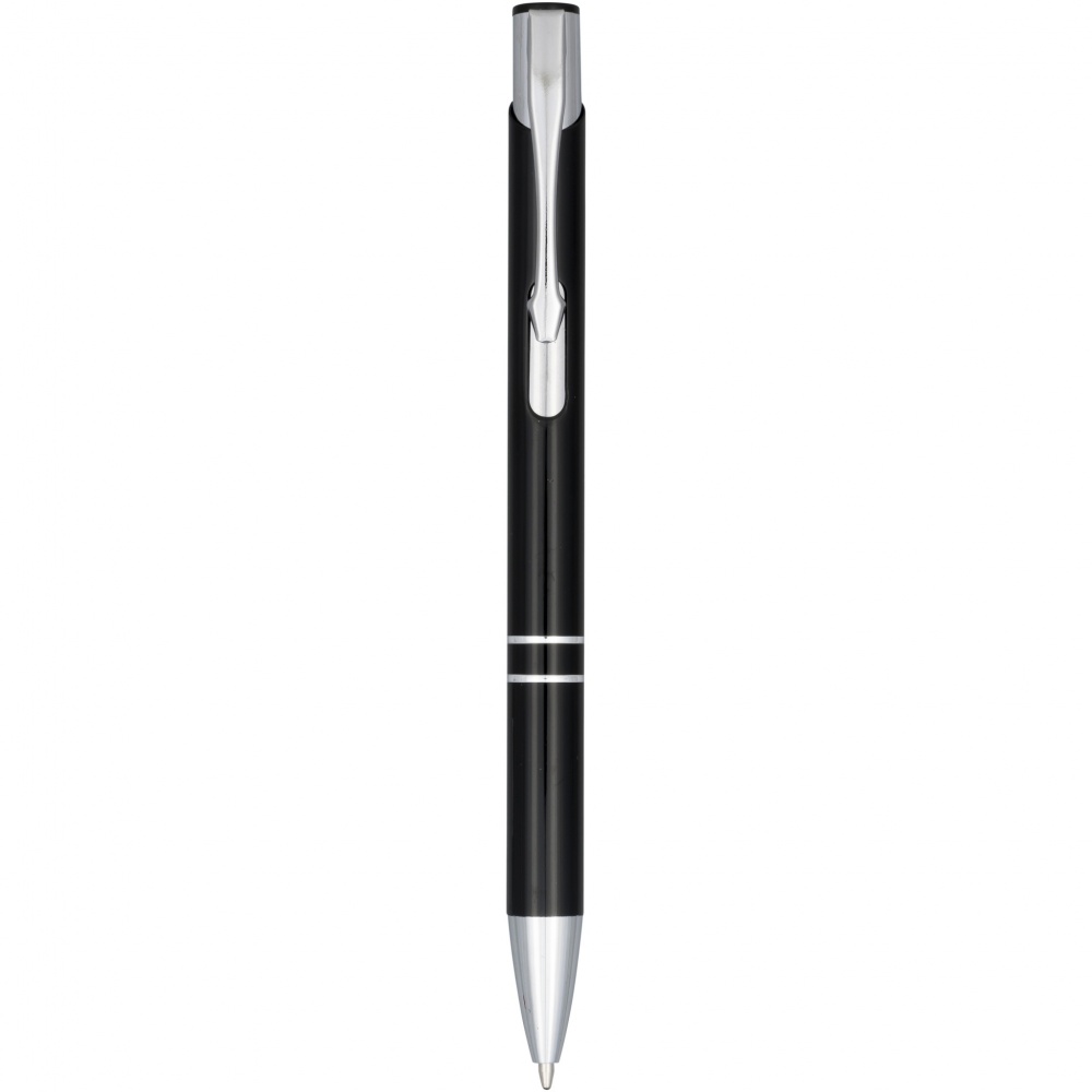 Logo trade promotional giveaway photo of: Moneta anodized aluminium click ballpoint pen