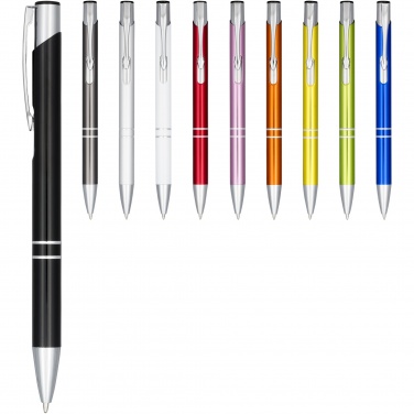 Logo trade promotional gift photo of: Moneta anodized aluminium click ballpoint pen