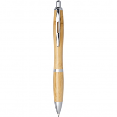Logo trade promotional products image of: Nash bamboo ballpoint pen