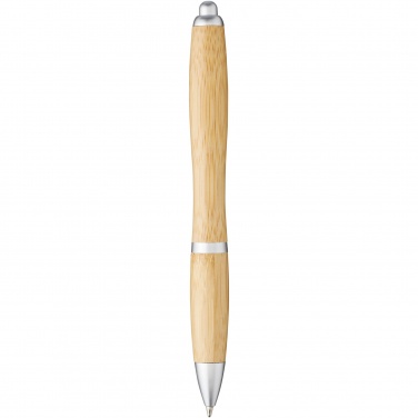 Logo trade promotional items image of: Nash bamboo ballpoint pen