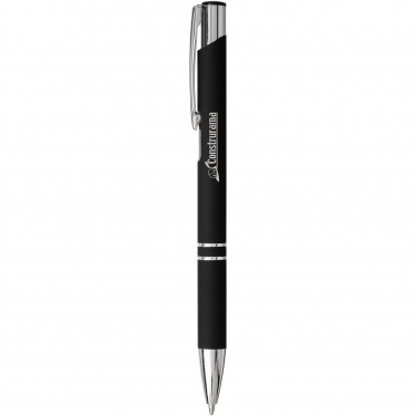 Logo trade business gifts image of: Moneta soft touch ballpoint pen