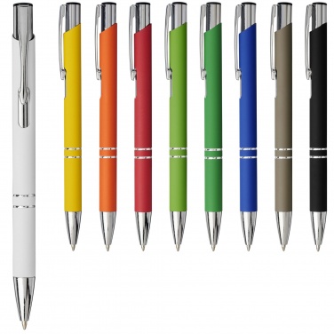 Logo trade corporate gifts image of: Moneta soft touch ballpoint pen
